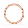 925 Sterling Silver "infinite Hope" Pink Sapphire Ribbon Eternity Band - Image 5