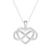 925 Sterling Silver "infinite Love" Heart Pendant Necklace