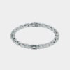 925 Sterling Silver Infinity Bracelet with baguette-cut cubic zirconia accents