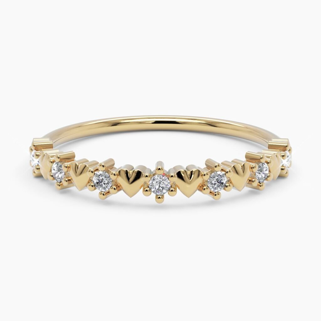 925 Sterling Silver Infinity Diamond Heart Ring