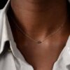 925 Sterling Silver Infinity Diamond Necklace - Image 3