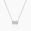 925 Sterling Silver Infinity Diamond Necklace - Image 5