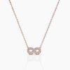 925 Sterling Silver Infinity Diamond Necklace - Image 6
