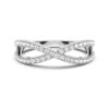 925 Sterling Silver Infinity Twist Diamond Anniversary Ring