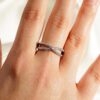 925 Sterling Silver Infinity Twist Diamond Anniversary Ring - Image 13