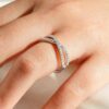 925 Sterling Silver Infinity Twist Diamond Anniversary Ring - Image 14
