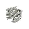 Interlocking sterling silver eternity ring set with layered design