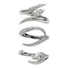 925 sterling silver ring set with thick gold plating and sparkle