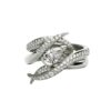 925 Sterling Silver Interlocking Ariana50 Wedding Ring and 0.37CT Diamond - Image 3
