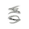 925 Sterling Silver Interlocking Ariana50 Wedding Ring and 0.37CT Diamond - Image 4
