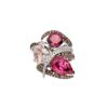 925 Sterling Silver Interlocking Aurora Diamond Ring and 2.31CT Morganite - Image 2
