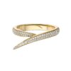 925 Sterling Silver Interlocking Single Diamond Ring