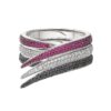 925 Sterling Silver Interlocking Single Diamond Ring - Image 5