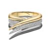 925 Sterling Silver Interlocking Stacked Diamond Ring