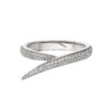 925 Sterling Silver Interlocking Stacked Diamond Ring - Image 4