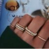 Jagged baguette ring featuring Premium CZ Diamond stones