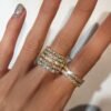 Bold jagged ring with a distinctive structured silhouette