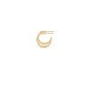 Gold-plated sterling silver knuckle hoop earrings with subtle shine