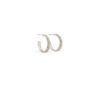 Gold-plated hoop earrings with a tactile finish
