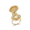 Lady Venus ring with a distinctive pearl and diamond design