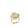 Elegant ring with thick gold plating and refined pearl styling