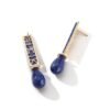 Drop earrings measuring 27.5 by 5.5 millimetres