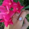 925 sterling silver ring with a smooth bead-inspired design