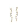 Large wave hoop earrings in 925 sterling silver with polished finish