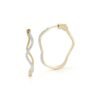 925 sterling silver hoop earrings with Premium CZ Diamond pave accents