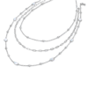 925 Sterling Silver Layered Multi Strand Moonstone Necklaces White Sapphire - Image 2
