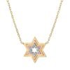 Sterling silver Star of David necklace with layered design