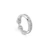 Gold-plated sterling silver ring with a bold link-inspired profile