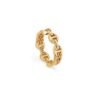 Gold-plated ring with a clean linked silhouette