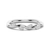 925 Sterling Silver "leafy Promise Green Protector" Diamond Wedding Band