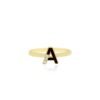 Gold-plated sterling silver ring with colourful maroon and diamond details