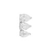 925 Sterling Silver Left Pear Climbers Diamond Earrings - Image 3