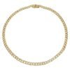 Sterling silver link necklace with diamond details