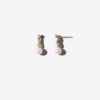 925 Sterling Silver Link Pearl and Diamond Earring with pearl and CZ accent