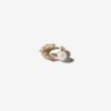 Sterling silver ear cuff with a pearl accent and link detail
