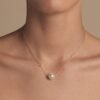 South Sea Pearl and Pear Diamond necklace with 11mm pearl