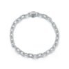 925 sterling silver lock link bracelet with signature clasp detail
