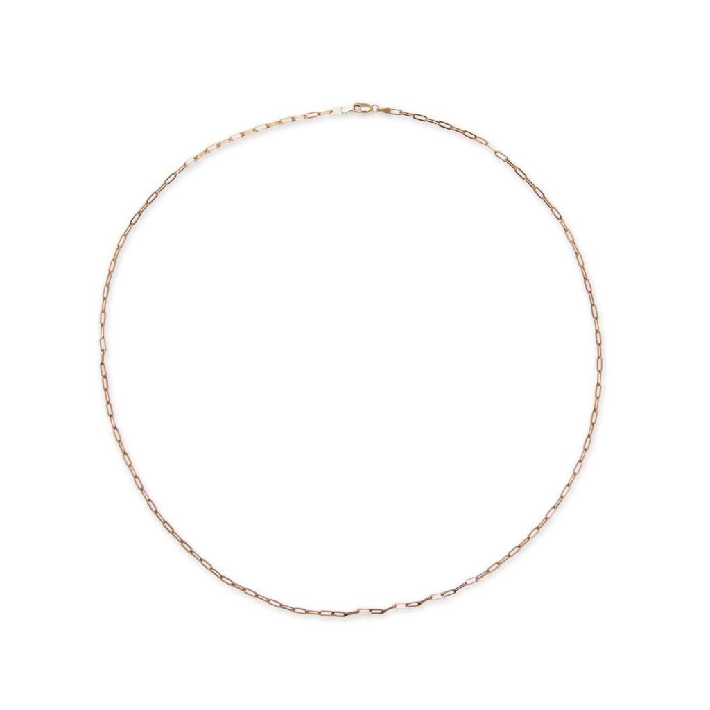 925 Sterling Silver Long Thin Paper Clip Chain