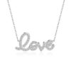 925 Sterling Silver "love" Diamond Necklace Pendant