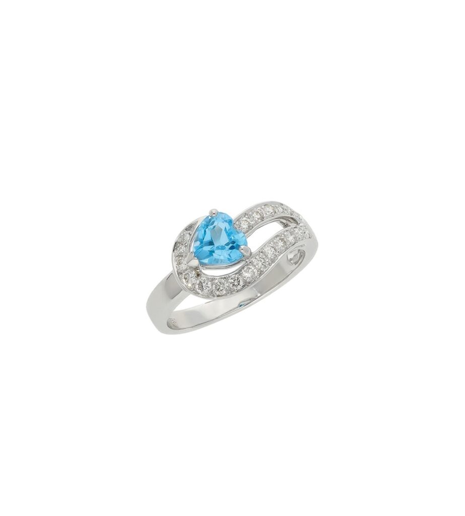 925 Sterling Silver Loyal Heart Diamond Ring