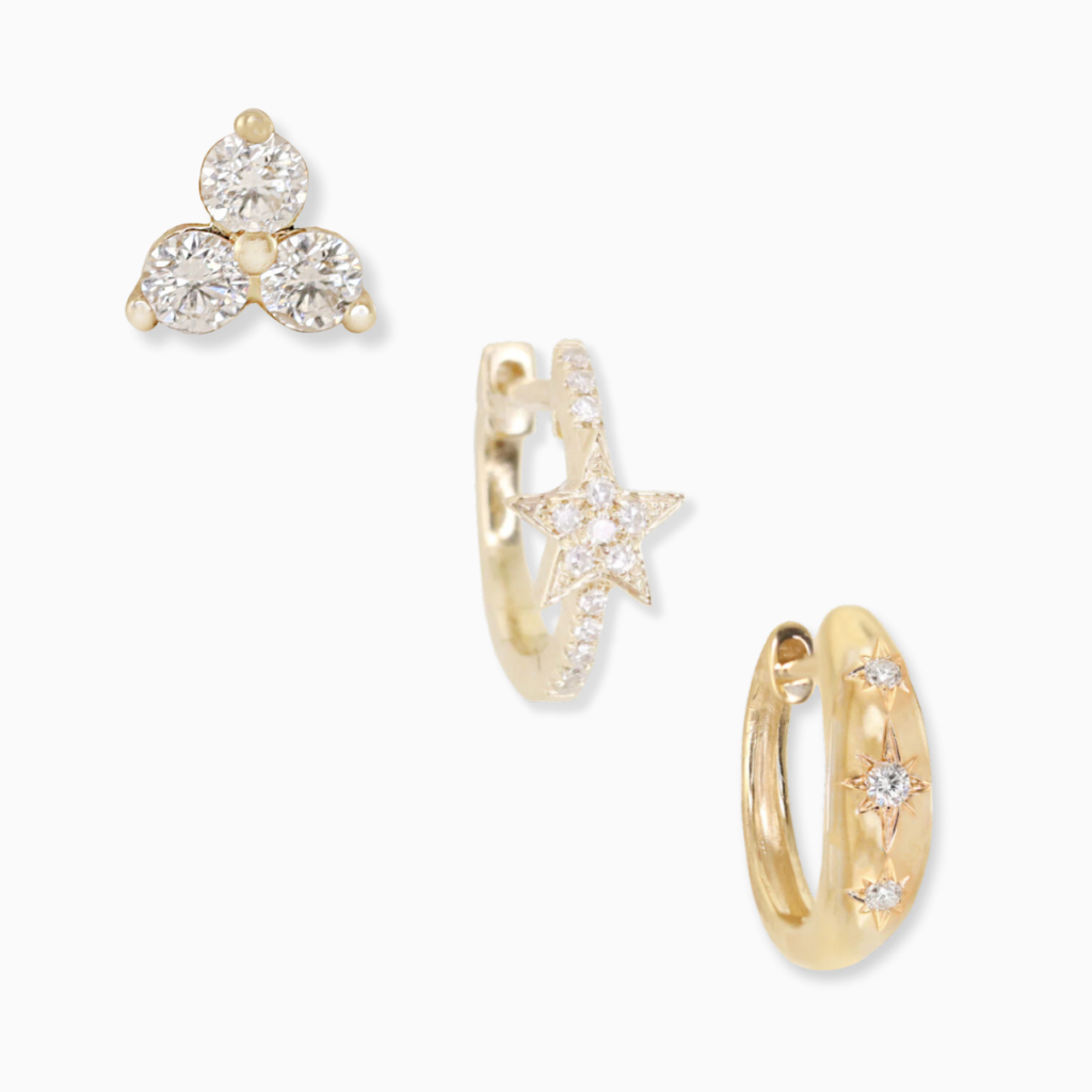 925 Sterling Silver LS X AMBER LEWIS CONSTELLATION GIFT SET Diamond Stud Earrings