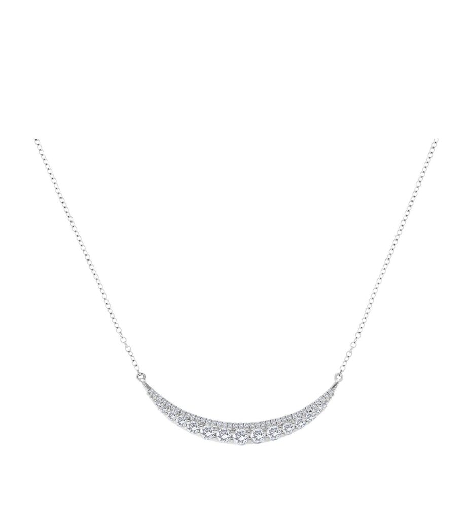925 Sterling Silver Lunar Diamond Necklace