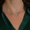 925 Sterling Silver Lunar Diamond Necklace - Image 3