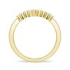 925 Sterling Silver Lunette Nested Diamond Wedding Ring - Image 9
