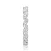 925 Sterling Silver Lustrous Leaves Inspired Diamond Wedding Band - Image 5