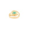 925 Sterling Silver Magnificent Emerald and Diamond Bypass Ring - Image 6